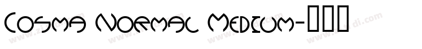 Cosma Normal Medium字体转换